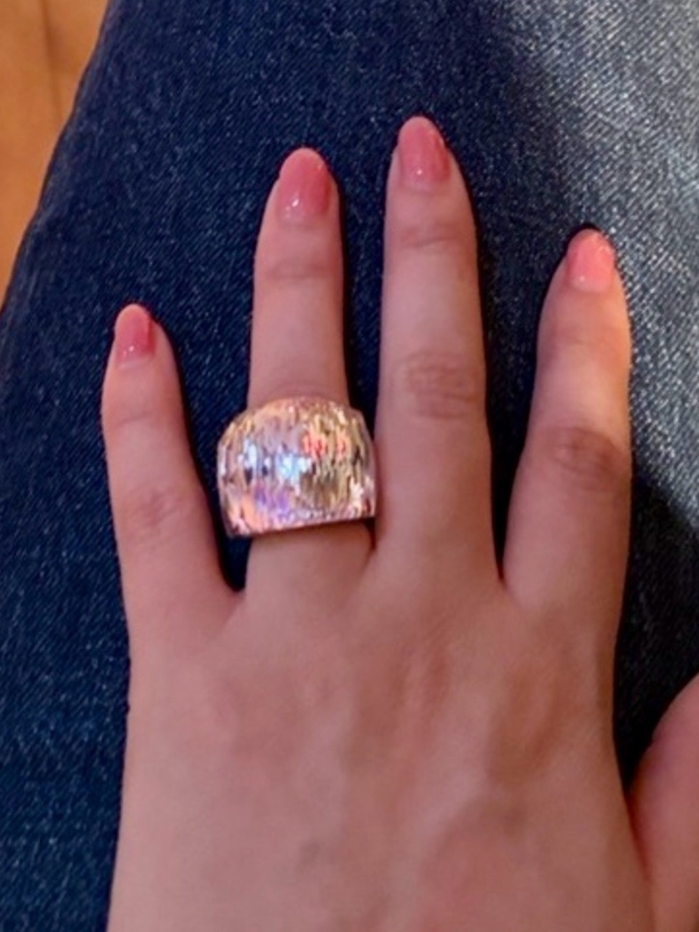 Swarovski Light Pink Crystal Accent nirvana ring